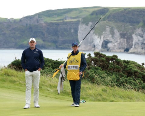 Lee Westwood and his caddie wife are the duo defying the odds at The Open Championship