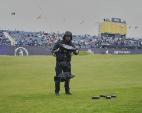 Spidercam technology brings golf’s oldest major into the modern world