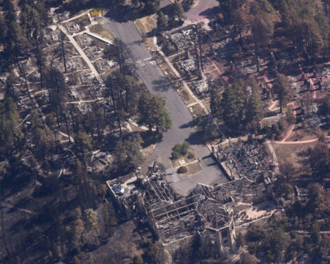 Arizona governor tours wildfire destruction along Grand Canyon's North Rim