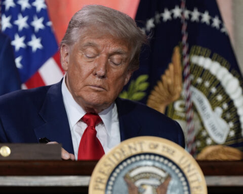 The Latest: Trump signs bill canceling $9 billion in public broadcasting funding and foreign aid