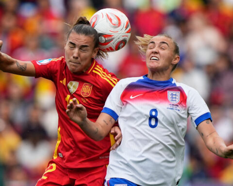Fans in England celebrate Women's Euro 2025 final win