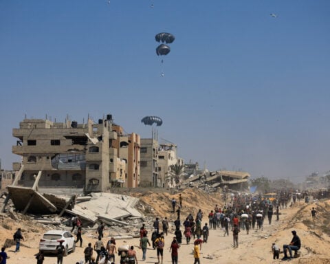 Trump says number one priority now in Gaza is getting people fed