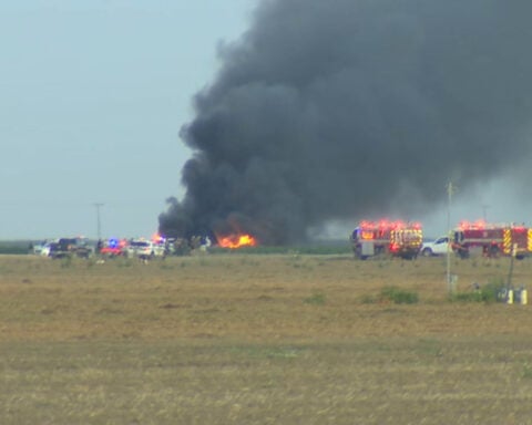 Video shows crash site of US Navy F-35 fighter jet