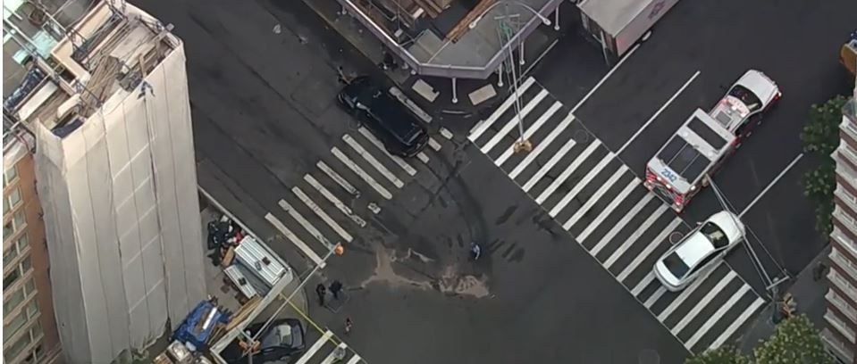 At least 8 hurt after car hits scaffolding on Upper East Side, FDNY says