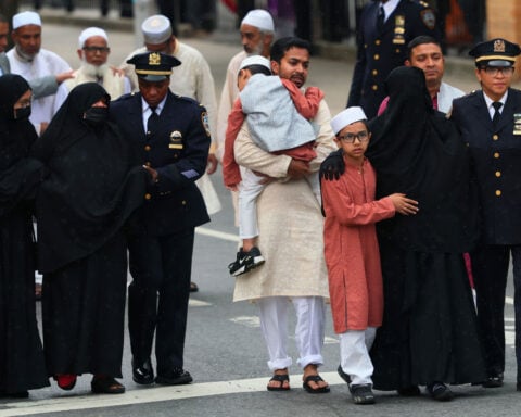 ‘His watch may be over, but his impact will never be:’ Mourners stretch for blocks to honor slain NYPD officer Didarul Islam