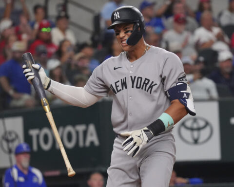 Aaron Judge returns to the lineup at DH as the Yankees wait for clarity on his throwing arm