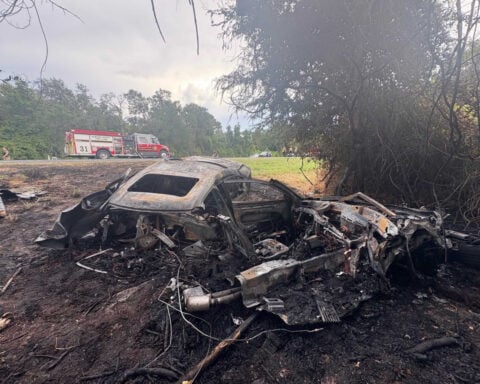 Teen rips plate from car, runs after causing fiery fatal crash on I-75, FHP says