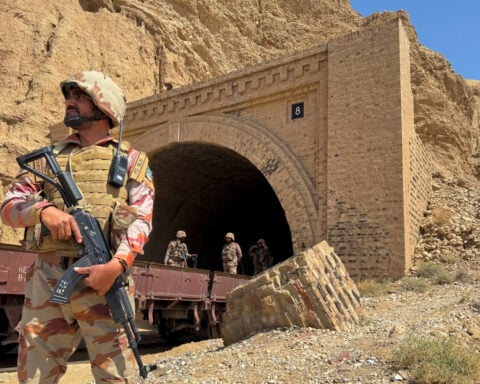 Pakistan suspends mobile data service in restive province