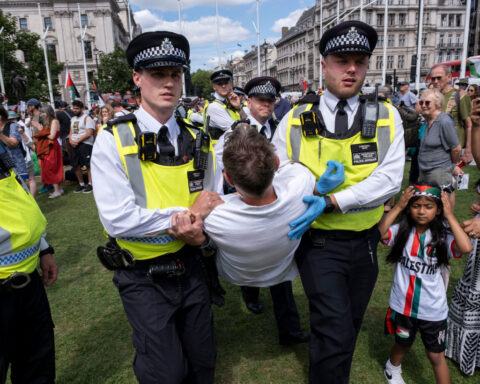 London police arrest 466 people for backing banned Palestine Action group