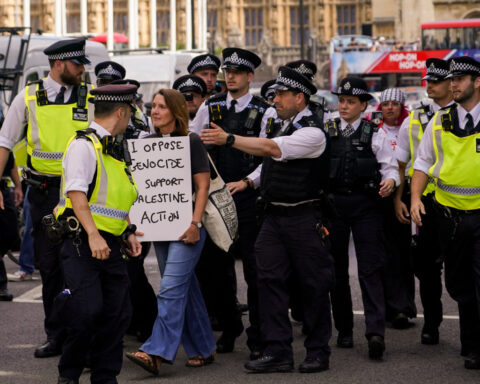 UK police say more than 500 people arrested in pro-Palestinian events over weekend