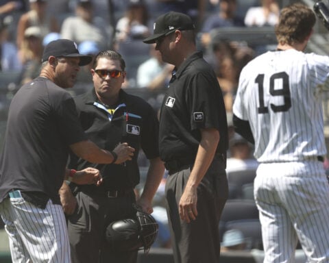 Yankees manager Aaron Boone ejected for 5th time this season in game in loss to Astros