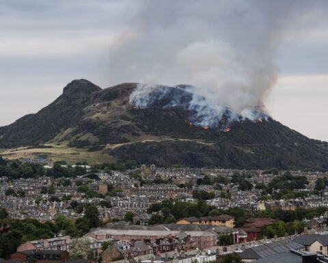 Fire breaks out on Arthur’s Seat, Edinburgh’s famous dormant volcano