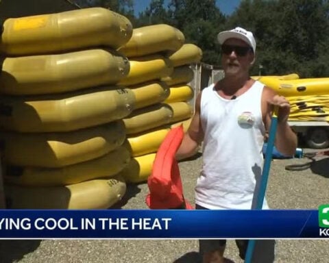 Northern California residents seek relief from heat at American River