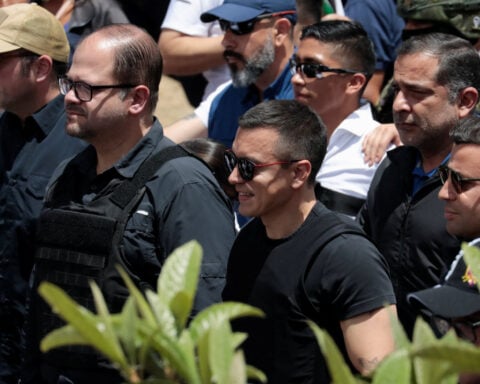 Ecuador's President Noboa marches against suspension of security measures