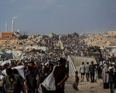 Armed group posing as aid workers targeted in Israeli strike, Israel says, as international calls mount for more Gaza aid