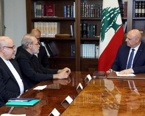 Lebanon's Aoun tells top Iranian official: only state holds arms, no outside interference