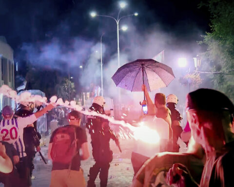 Clashes erupt at Serbian anti-government protests, with dozens injured