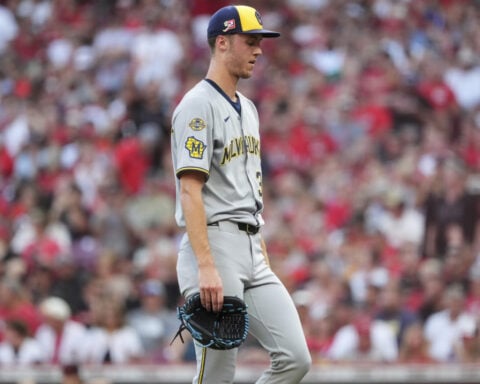Rookie Jacob Misiorowski struggles in his return as Brewers rallied for 13th straight win