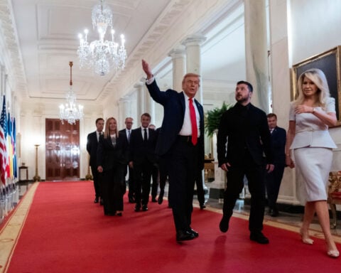 The Latest: Trump says no to US troops in Ukraine