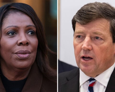 DOJ prosecutor investigating New York Attorney General Letitia James seen posing for photos outside of her home