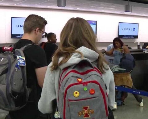 Iowa State fans take off out of Des Moines en route to Ireland