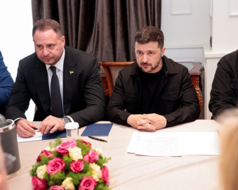 Chief of staff of Ukraine's Zelenskiy: work proceeding on military component of security guarantees