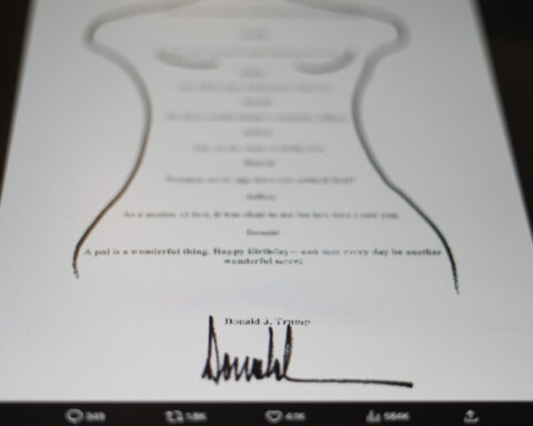 Trump note to Epstein that he denies writing is released by Congress