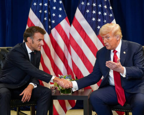 Macron, sitting next to Trump, says recognizing Palestine does not ignore Hamas attack