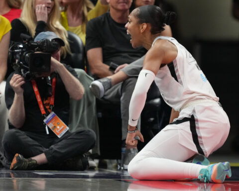 Jackie Young and NaLyssa Smith lead Aces past Fever 84-72 for 2-1 lead in WNBA semifinal series