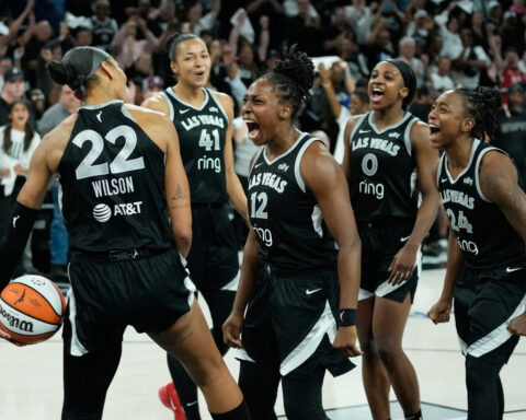 Aces beat Fever 107-98 in OT of Game 5 of semis, advance to WNBA Finals to face the Phoenix Mercury