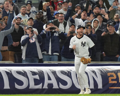 Ryan McMahon flips head over heels into Red Sox dugout to make highlight-reel catch for Yankees