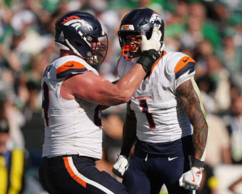 Broncos rally from 14-point deficit to hand Eagles their first loss of the season, 21-17
