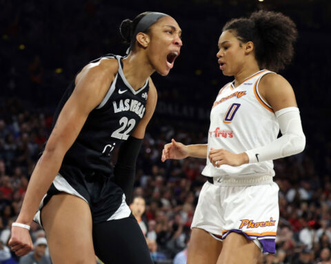 Jackie Young’s historic outing leads Aces to Game 2 win over Mercury in WNBA Finals
