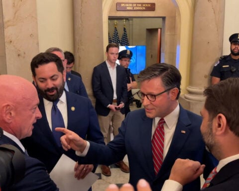 Tempers flare between Democratic senators and Speaker Johnson over Grijalva’s swearing in and shutdown strategy