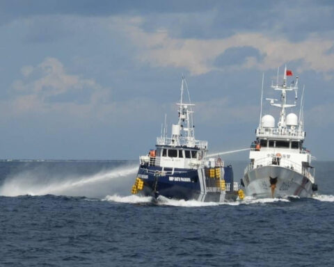 Chinese coast guard rams and damages a Philippine vessel off an island in the South China Sea