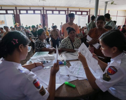 A Myanmar town lies in shambles as both sides in civil war vie for control