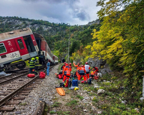 Fast trains collide in Slovakia, injuring dozens, with 2 in critical condition