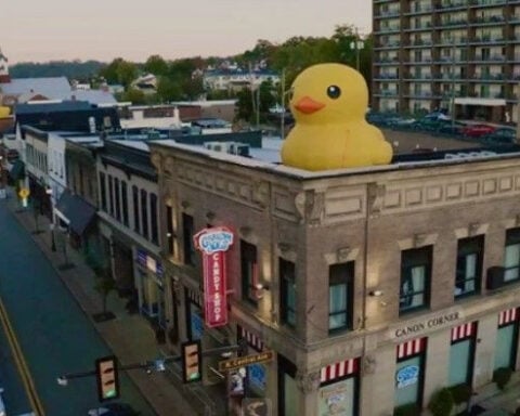 Grandpa Joe's Candy Shop shares behind-the-scenes video of viral rubber duck stunt