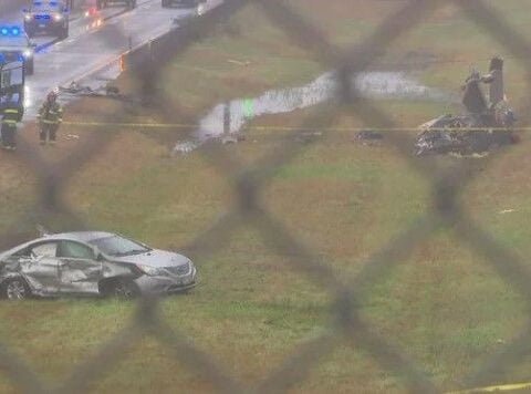 2 killed in fiery small plane crash on Route 195 in Dartmouth, Massachusetts