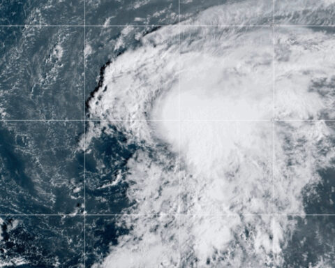 Tropical Storm Lorenzo gets slightly stronger in the Atlantic Ocean but isn't threatening land