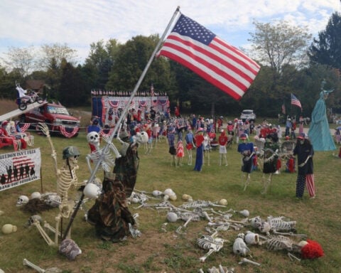 Red, White, and Boo! The 26th annual Holy Hill skeleton Display is bone-afide patriotic
