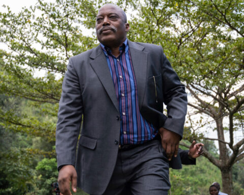 Former Congo leader Kabila appears at Kenya political meeting despite absentia death sentence