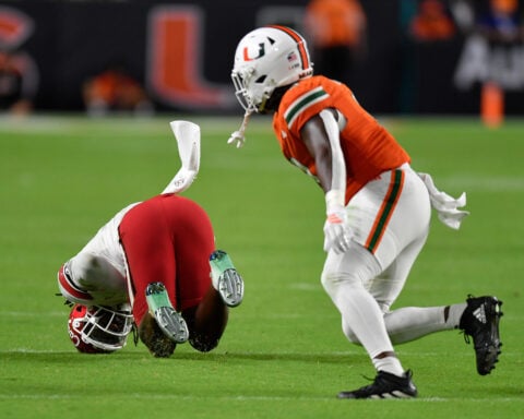 Louisville intercepts 4 of Beck's passes, tops No. 2 Miami 24-21 to end Hurricanes' home streak