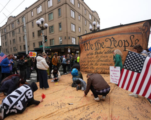'No Kings' protests against Trump bring a street party vibe to cities nationwide