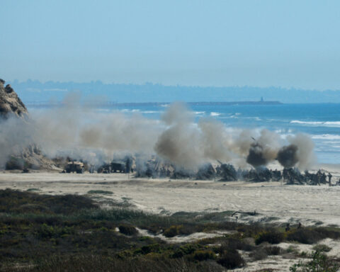 US Marines probe firing of live artillery over California highway