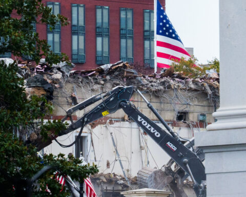 Historic preservation group urges pause on East Wing demolition as Trump pushes ahead with his ballroom