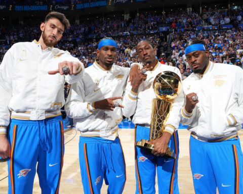 NBA Opening Night: OKC wins double-OT thriller against Rockets as they receive championship rings, Warriors topple Lakers