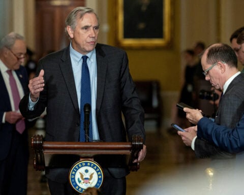 Democratic US Senator Merkley gives marathon speech opposing Trump agenda