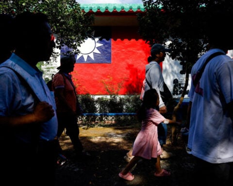 Taiwan and its offshore islands near the Chinese coast
