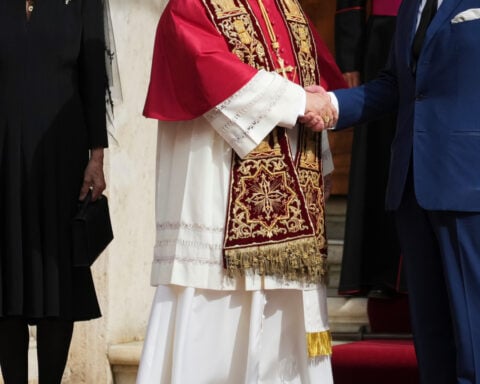 King Charles III prays with pope in historic visit, a welcome respite from royal troubles at home